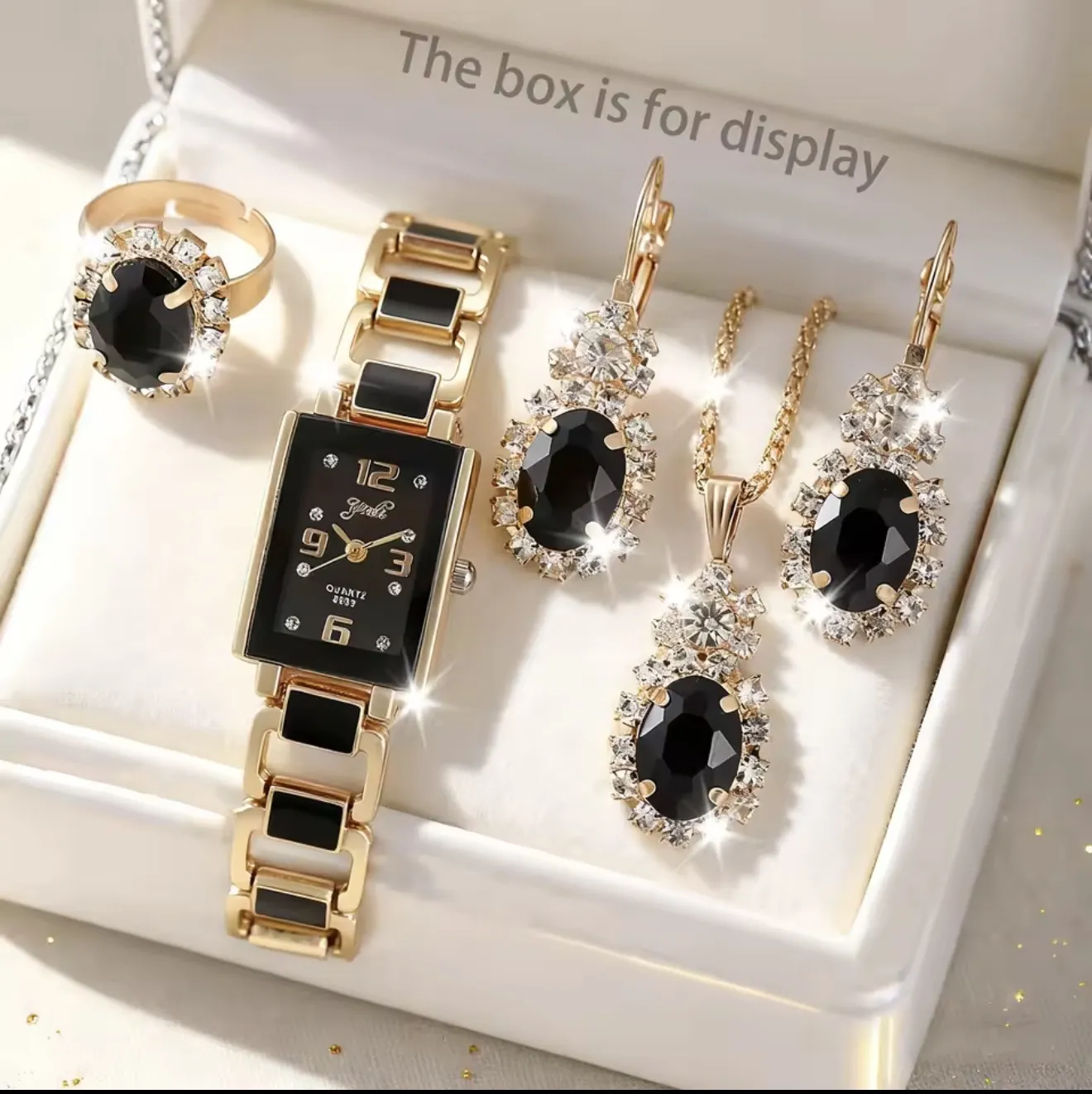 5PCS Women Fashion Rectangle Quartz Wristwatch