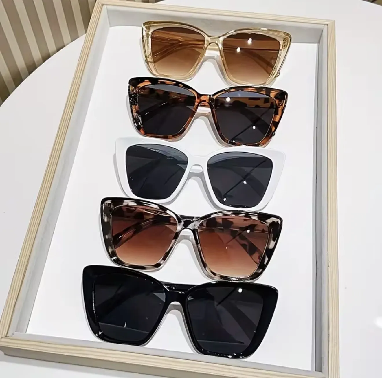 5 Pcs Women's Vintage Cat-Eye SunGlasses